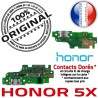 Honor 5X JACK Branchement Qualité Chargeur ORIGINAL Charge Nappe Téléphone Câble OFFICIELLE Antenne Micro PORT Microphone USB