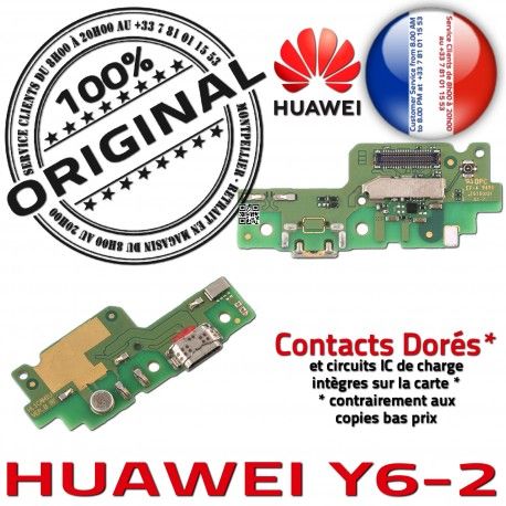 Huawei Y6-2 Antenne SMA Charge Nappe Connecteur PORT OFFICIELLE GSM Téléphone USB ORIGINAL Prise Qualité Chargeur Microphone