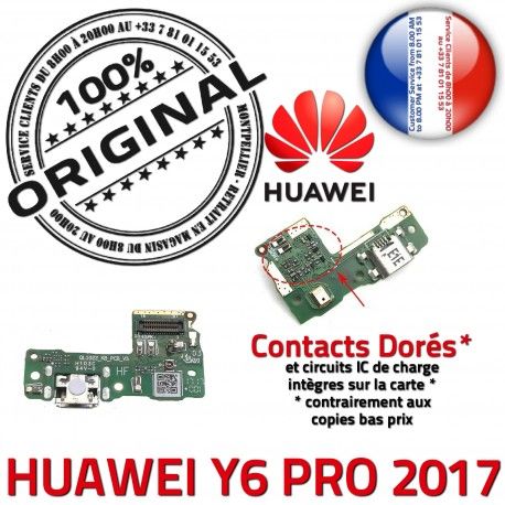 Huawei Y6 PRO 2017 Antenne Microphone Connecteur de RESEAU MicroUSB PORT Prise ORIGINAL Qualité Charge Câble Nappe JACK Chargeur