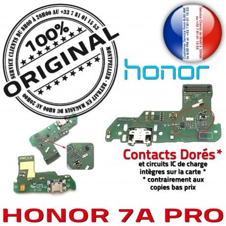 Honor 7A PRO JACK Antenne ORIGINAL USB Nappe Micro Chargeur C Microphone OFFICIELLE Câble Branchement Charge de Téléphone PORT
