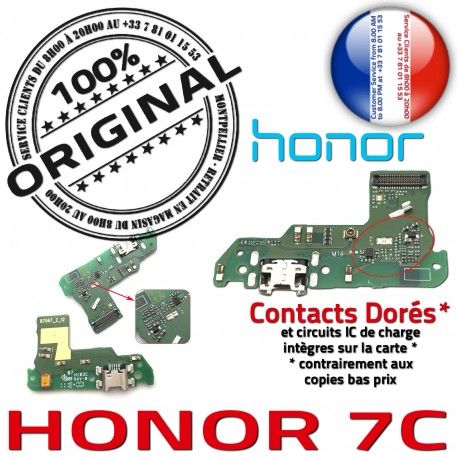 Honor 7C JACK Câble Antenne Téléphone Branchement Qualité Charge USB C Chargeur ORIGINAL PORT OFFICIELLE Microphone Nappe Micro