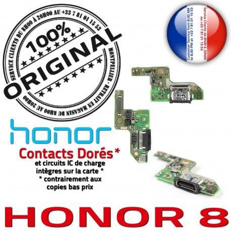 Honor 8 Câble Connecteur Nappe de ORIGINAL Microphone Prise Antenne Type Qualité OFFICIELLE USB Charge Micro RESEAU Chargeur C