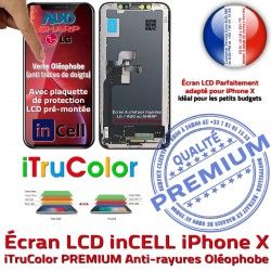 inCELL Cristaux in-CELL Écran PREMIUM 3D LCD Touch Apple Oléophobe X Remplacement 10 HDR Verre Multi-Touch iPhone Liquides SmartPhone