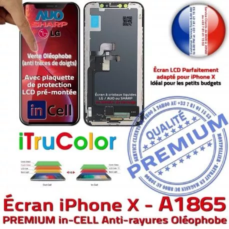 Verre inCELL iPhone A1865 SmartPhone X Apple Retina LG Écran Tone Vitre In-CELL PREMIUM True LCD 5.8 Oléophobe Super Changer Affichage pouces