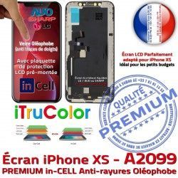 PREMIUM pouces Retina Super A2099 LCD SmartPhone Oléophobe iPhone In-CELL Apple Tone Affichage inCELL Changer Écran 5.8 Vitre LG True