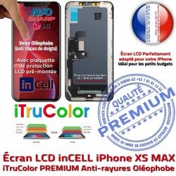 Écran Cristaux PREMIUM HD 6,5 3D LCD MAX iTrueColor inc Touch iPhone Retina Apple inCELL XS SmartPhone Vitre Super Réparation Liquides