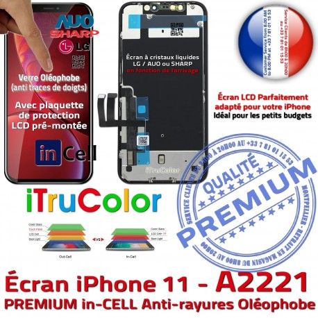 Apple in-CELL LCD iPhone A2221 Tactile Multi-Touch Affichage Tone inCELL SmartPhone Écran Verre iTruColor Oléophobe HDR LG PREMIUM True