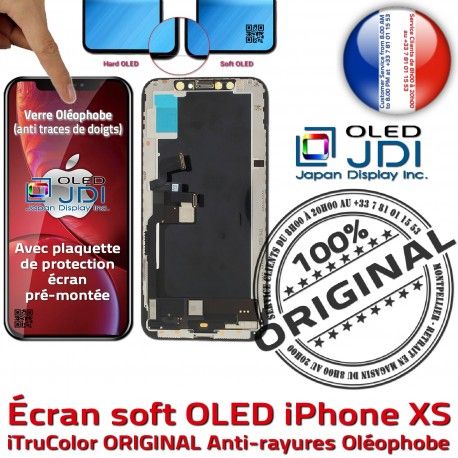Vitre soft OLED iPhone XS Multi-Touch Qualité Apple Tactile HDR ORIGINAL Remplacement Réparation Oléophobe 3D Verre Touch KIT