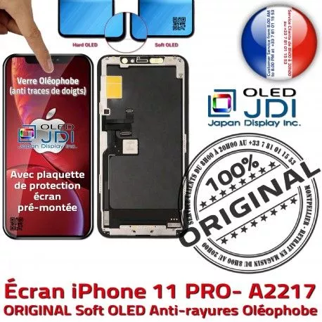 Écran soft OLED Châssis A2217 Retina Tactile PRO sur in Verre Apple 11 Assemblé Complet 5,8 iPhone SmartPhone KIT ORIGINAL Vitre