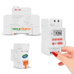 Contacteur 4000W SINOTimer Hebdomadaire Creuses 4kW Automatique DIN Rail Programmateur Heures 16A Chauffe-Eau Jour-Nuit Electronique