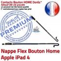 PACK iPad4 iLAME Joint Nappe N Réparation Adhésif iPad 4 Outils Tablette Noire Verre Precollé Vitre Cadre HOME PREMIUM Apple Tactile Bouton KIT