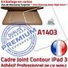 Joint Plastique iPad 3 A1403 B ABS Vitre Cadre Tablette Autocollant Apple Ecran Contour Adhésif Blanc Réparation Châssis Tactile