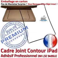 Contour Precollé N Tablette Vitre Réparation Autocollant Apple ABS Châssis Joint Adhésif Ecran Tactile Cadre Noir iPad Plastique