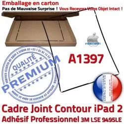 Adhésif Noir 2 Châssis Contour iPad Vitre Precollé Tactile Autocollant Apple N A1397 Cadre Tablette Plastique Ecran Joint Réparation