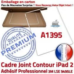 Ecran ABS Joint Tactile B Plastique iPad Contour Tablette A1395 Cadre Apple Autocollant 2 Réparation Blanc Vitre Adhésif Châssis