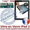 iPad2 Apple A1395 A1396 A1397 PN Qualité Nappe HOME Caméra Vitre 2 iPad Tactile Noir Fixation Bouton Oléophobe Ecran Precollé Remplacement PREMIUM Verre Adhésif