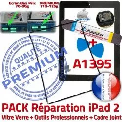 PACK iPad Precollé KIT A1395 Verre Chassis Apple Bouton iPad2 Adhésif Tablette 2 Vitre Cadre HOME Réparation Tactile N Outils Joint Noire iLAME