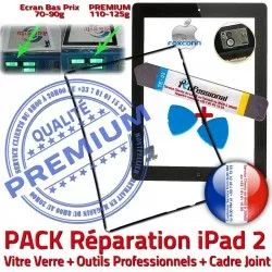 Outils Réparation Cadre iPad2 N Bouton Noire Precollé Tablette Chassis Vitre iPad Tactile PREMIUM Apple HOME iLAME Verre Joint PACK 2 KIT Adhésif