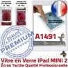 iPad Mini2 A1491 Blanc Tablette Filtre Adhésif Réparation Monté Caméra Tactile Vitre Fixation Home Bouton Ecran Nappe Verre Oléophobe