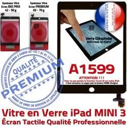 Nappe Fixation Bouton Tactile A1599 Home Adhésif Oléophobe Mini3 Vitre Noir Ecran Caméra Réparation Filtre Verre Tablette iPad Monté