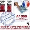 Mini3 iPad A1599 Blanc Tactile Nappe Monté Verre Caméra Bouton Tablette Adhésif Ecran Oléophobe Fixation Vitre Réparation Home Filtre
