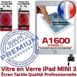 Tactile A1600 Monté Bouton Mini3 Fixation Ecran iPad Adhésif Blanc Filtre Verre Vitre Oléophobe Caméra Tablette Nappe Réparation Home