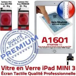 Tactile Fixation Adhésif Oléophobe Filtre Caméra Tablette Bouton A1601 Vitre PREMIUM Nappe Blanc Mini3 Réparation iPad Verre Ecran