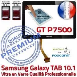 Qualité PREMIUM GT-P7500 GT Prémonté Adhésif TAB Ecran en 10 LCD Galaxy Verre P7500 Supérieure 10.1 N Tactile Samsung Vitre Assemblée Noire