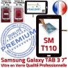 TAB3 LITE SM T110 Noir Samsung Adhésif PREMIUM Noire en Supérieure Verre Assemblée SM-T110 Qualité LCD Tactile 7 Galaxy Ecran Vitre Prémonté