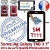 Samsung Galaxy SM-T111 Tab3 N Supérieure Assemblée Vitre Qualité PREMIUM Ecran en 7 Adhésif LCD Tactile Verre Prémonté Noire TAB3