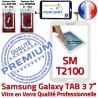 Samsung Galaxy SM-T2100 Tab3 B LCD Vitre Qualité PREMIUM Supérieure en Tactile Assemblée Verre 7 Prémonté Adhésif TAB3 Ecran Blanche