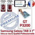 Samsung Galaxy GT-P3200 Tab3 B LCD Blanche Ecran Verre 7 Supérieure TAB3 Adhésif PREMIUM Qualité Assemblée P3200 Prémonté en Vitre Tactile GT
