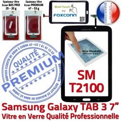 Assemblée N Verre PREMIUM Supérieure Adhésif Ecran Noire Tab3 Qualité TAB3 Vitre LCD Galaxy Tactile 7 Prémonté SM-T2100 Samsung en