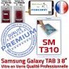 Samsung Galaxy TAB 3 SM-T310 B T310 Supérieure Blanche Tactile Prémonté inch PREMIUM en Assemblée SM Coller 8 Qualité TAB3 Ecran Vitre à Verre
