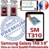 Samsung Galaxy TAB 3 SM-T310 N 8 Ecran Prémonté PREMIUM Noire Supérieure SM Verre Tactile Assemblée à Vitre Qualité TAB3 en T310 Coller pouces