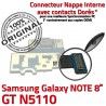 Samsung Galaxy GT-N5110 NOTE C Qualité Charge Chargeur Doré Réparation OFFICIELLE N5110 ORIGINAL GT Contact MicroUSB de Nappe Connecteur