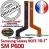Samsung Galaxy NOTE SM-P600 C Doré Qualité Nappe MicroUSB Connecteur Chargeur P600 Contacts OFFICIELLE SM Réparation ORIGINAL de Charge