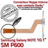 Samsung Galaxy SM-P600 NOTE C Qualité Nappe Charge OFFICIELLE P600 Chargeur MicroUSB Réparation SM Pen Contact Doré de Connecteur ORIGINAL