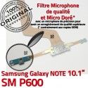 Samsung Galaxy SM-P600 NOTE C Chargeur Réparation Nappe Doré de P600 MicroUSB ORIGINAL OFFICIELLE SM Charge Qualité Connecteur Pen Contact