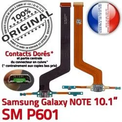 Charge P601 MicroUSB de Connecteur C Samsung ORIGINAL Nappe Chargeur Doré Réparation SM-P601 SM Pen Galaxy Qualité Contact NOTE OFFICIELLE