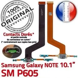 de ORIGINAL Charge SM-P605 Nappe P605 SM C Chargeur Contacts Doré OFFICIELLE Qualité Samsung MicroUSB Réparation NOTE Galaxy Connecteur