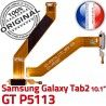 GT-P5113 Micro USB TAB2 Charge MicroUSB Nappe Connecteur Samsung ORIGINAL de GT Dorés Réparation 2 P5113 Galaxy OFFICIELLE TAB Contacts Chargeur Qualité