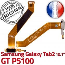 TAB2 MicroUSB Galaxy OFFICIELLE Contacts ORIGINAL Chargeur Nappe Dorés GT GT-P5100 Samsung TAB Charge Réparation Qualité P5100 Ch Connecteur de 2