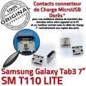 Samsung Galaxy Tab 3 T110 USB SM à de souder Connector Chargeur TAB Connecteur Dock Pins charge Prise Micro ORIGINAL inch Dorés 7