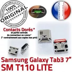 USB Dorés T110 ORIGINAL à inch Samsung de 3 souder Micro TAB Connecteur charge Pins SM Tab Dock Connector Prise Galaxy Chargeur 7