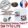 Samsung Galaxy Tab 3 T110 USB ORIGINAL Connecteur TAB souder à Micro SM charge Prise Dock inch de Dorés Chargeur 7 Connector Pins