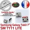 Samsung Galaxy Tab 3 T111 USB à Connector SM 7 Prise Connecteur inch charge souder de Micro ORIGINAL Pins Chargeur Dock TAB Dorés