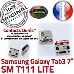 Pins SM-T111 MicroUSB Dock Chargeur Samsung Tab3 de charge Connector ORIGINAL souder SLOT Fiche USB TAB3 Prise Dorés Galaxy à Qualité