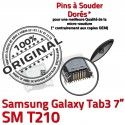 Samsung Galaxy Tab3 SM-T210 USB Connector Qualité Dorés Prise SLOT MicroUSB ORIGINAL TAB3 Dock Fiche Pins charge de à Chargeur souder