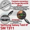 Samsung Galaxy SM-T311 TAB3 Ch Qualité OFFICIELLE MicroUSB Chargeur Connecteur Dorés Nappe de Charge T311 3 ORIGINAL TAB Réparation SM Contacts